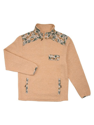 From The Start Men's Quarter Zip Pullover in Latte