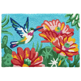 Blooming Cactus Hummingbird Rug