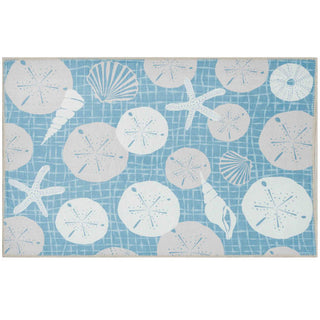 Netted Sand Dollars and Shells Machine Washable Olivia's Home™ Accent Rug