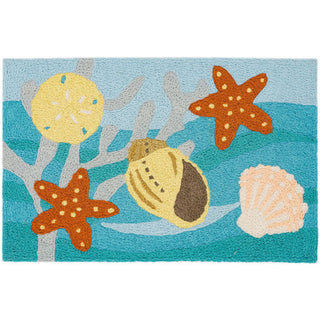 Shells on Blue Waves Rug