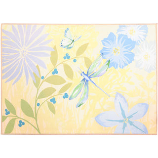 Dragonfly in Blue Machine Washable Olivia's Home™ Accent Rug