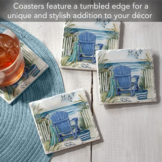By the Sea Chairs 4 Pack Coaster Set