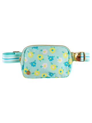Mint Flower Belt Bag