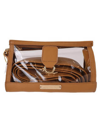 See Right Through You PU Leather Stadium Clutch