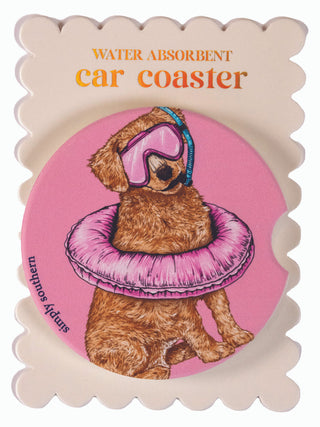 Living For It Car Coaster
