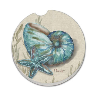 Crescent Conch Stone Car Coaster