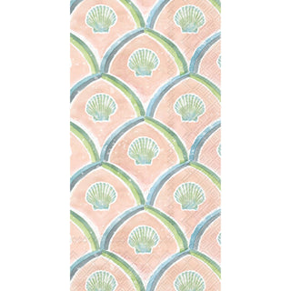 Paper Guest Towels Pack/16 Watercolor Coast Shells
