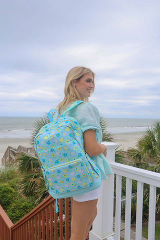 Mint Flowers Backpack