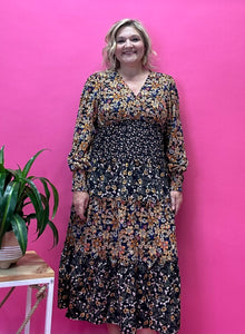 Chickadee Dress in Navy Mix