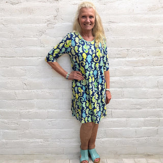 Coastal Breeze Dress In Neptune