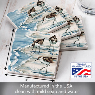 "Rockhampton Sandpipers"  Tumbled Tile Coaster 4pk