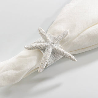 Starfish Napkin Ring: White