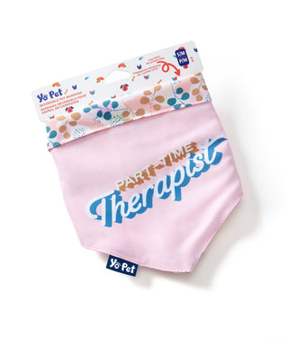 Part Time Therapist Reversible Pet Bandana