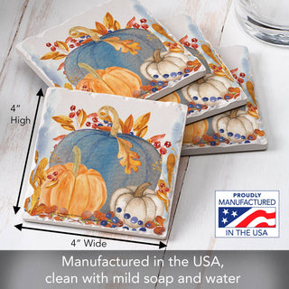 Denim Harvest Absorbent Tumbled 4 Pack Tile Coaster