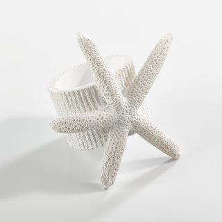 Starfish Napkin Ring: White
