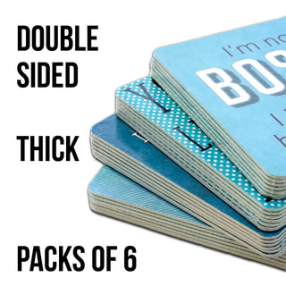 Bar Coaster Pack of 6| We go together like drunk & disorderly