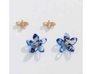 Flowers & Bees Duo Earrings