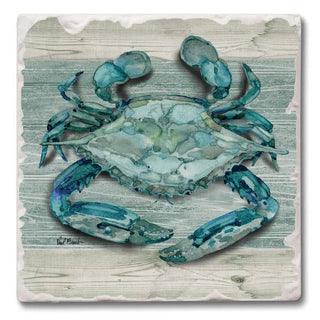 Northpoint Crab Absorbent Tumbled Tile Coaster 4pk