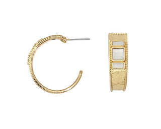 Hammered Hoop Earrings
