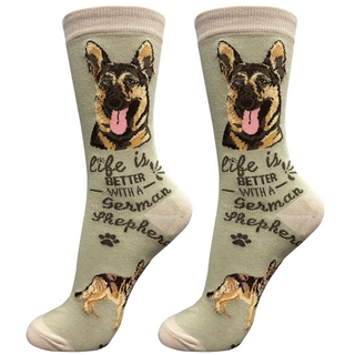 Life Is Better With A German Shepherd Crew Socks