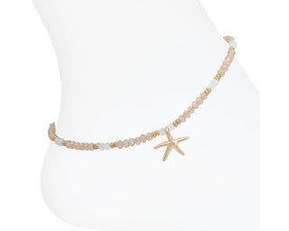 Faceted Beads & Starfish Anklet