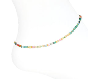 Multi Pastel Shell Beads Anklet