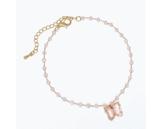 Blush Butterfly Anklet
