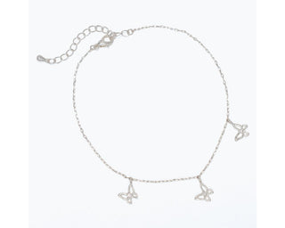 Open Butterfly Charms Anklet