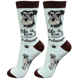 Life Is Better With A Schnauzer Crew Socks