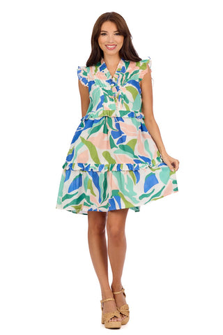 Better Than Basic Flounce Dress In Green