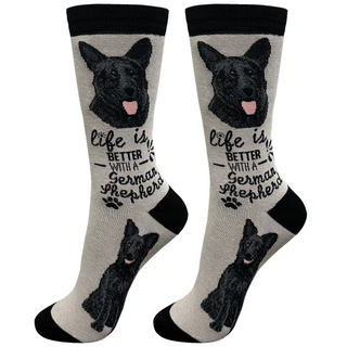 Life Is Better With A German Shepherd Crew Socks