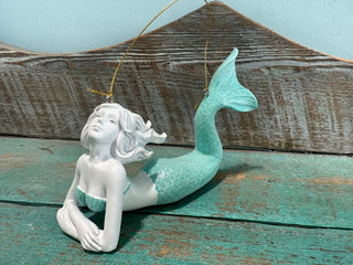 Mermaid Laying Glitter Ornament