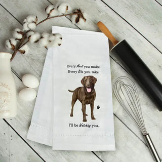 Chocolate Labrador Kitchen Towel