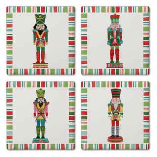 "Holiday Nutcrackers" 4 Pack Assorted Image Coaster Set