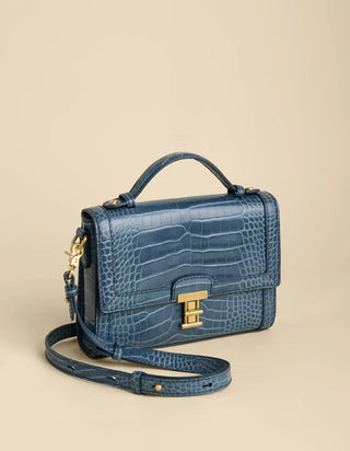 Siren Josie Crossbody In Indigo Croc