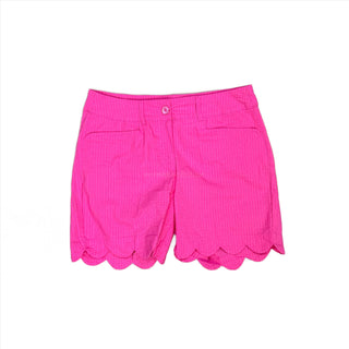 Beachtime Scallop Shorts in Bright Hot Pink