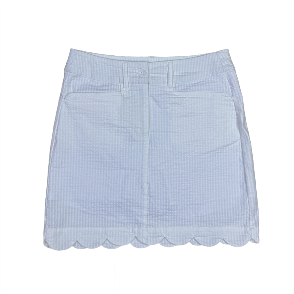 Blue & White Scallop Skort