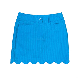 Beachtime Scallop Skort in Turquoise