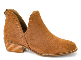 Corkys Bluffin Booties In Tobacco Faux Suede