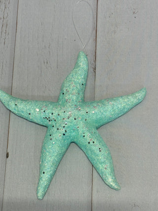Large Starfish Ornament in Mint