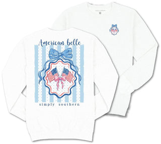Youth American Belle Crewneck in White