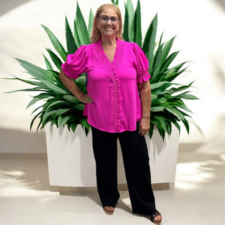 Tempting Fate Top in Hot Pink