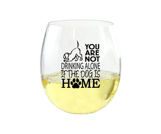 Not Drinking Alone Dog EverDrinkware Wine Tumbler