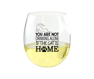 Not Drinking Alone Cat EverDrinkware Wine Tumbler