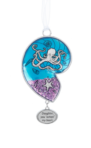 By The Shore Ornament - Daughter, You Octopi My Heart