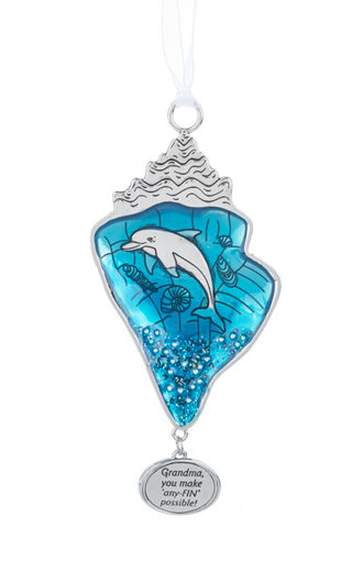 By The Shore Ornament -  Grandma, You Make 'any-FIN' Possible!
