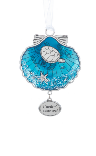 By The Shore Ornament -I 'Turtle-y' Adore You!