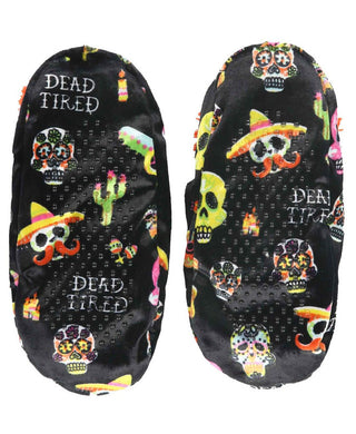 Dead Tired Orange Fuzzy Feet Slipper