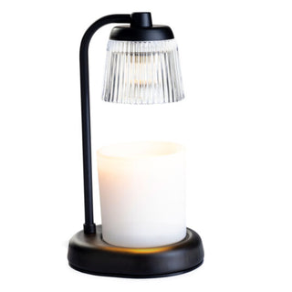 Black Fluted Candle Warmer Lamp