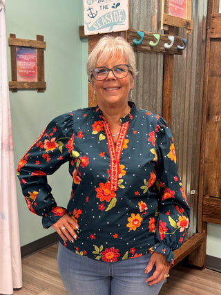 Maude Vivante Ashley Top in Starlit Garden
